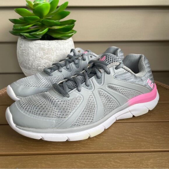 Fila Memory Fraction Grey Pink Running Sneaker Women’s 10 Gym Workout Trainer - Picture 7 of 11